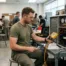 veteran sitting in network engineer program at trade school
